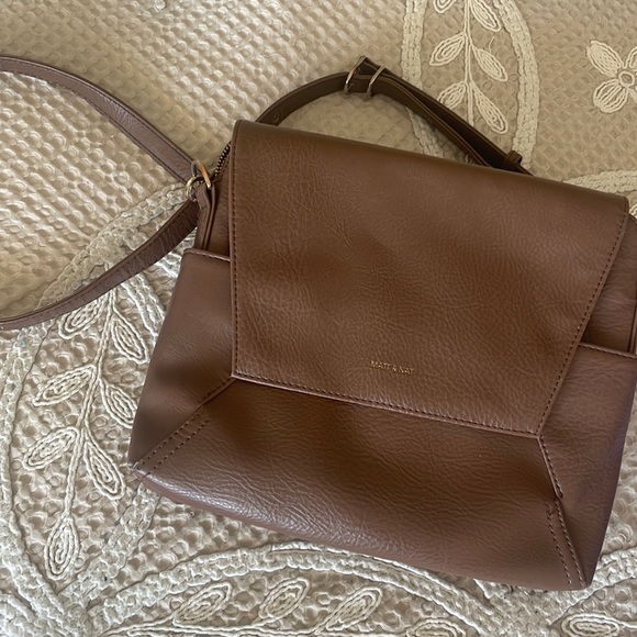 Matt & Nat | Brown Leatherette Satchel - Picture 2 of 6